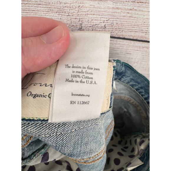 Loomstate‎ Organic Cotton Distressed Selvedge Straight Leg Jeans Men's 31 Blue - Picture 16 of 16